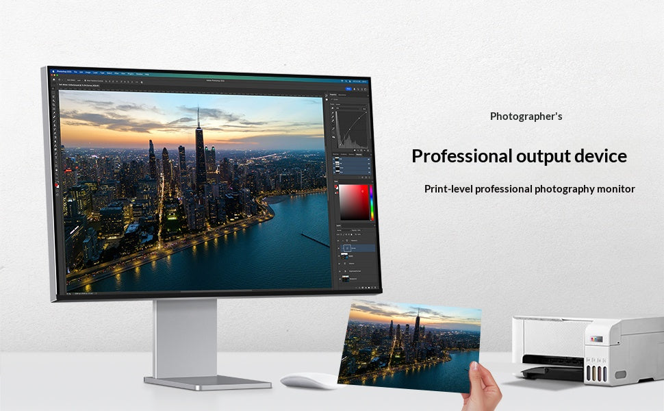 Fyonix 32 Inch 4K Monitor UHD 3840×2160 120Hz IPS Black Panel, USB-C 65W, HDMI 2.1 & DP 1.4, 96% DCI-P3, ΔE≤2, Height-Adjustable & Pivot Stand — for Creators & Gamers