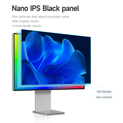Fyniox 27" 4K UHD 144Hz gaming monitor, Nano IPS Black Panel, 99% DCI-P3, 1ms, USB-C 65W, HDMI 2.1, Height-Adjustable Aluminum Stand