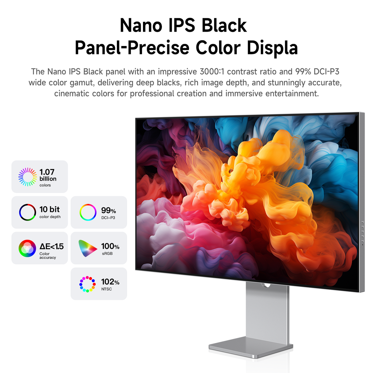 32 Inch 4K UHD 144Hz Monitor | LG Nano IPS Panel | 99% P3 Wide Color | 3000:1 Contrast | AMD FreeSync| HDMI 2.1/DP 1.4/USB3.0