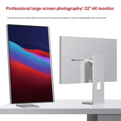 Fyonix 32 Inch 6K Monitor 6016*3384  IPS Panel, 2000:1 USB-C HDMI & DP, 99% DCI-P3, ΔE≤2, Height-Adjustable & Pivot Stand — for Creators & Designers